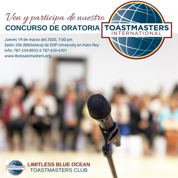 concurso de oratoria limitless blue ocean toastmasters club puerto rico